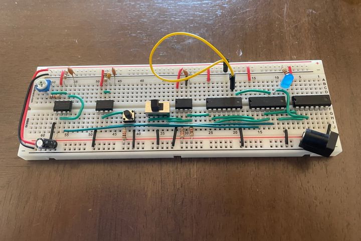 ben eater clock module on breadboard